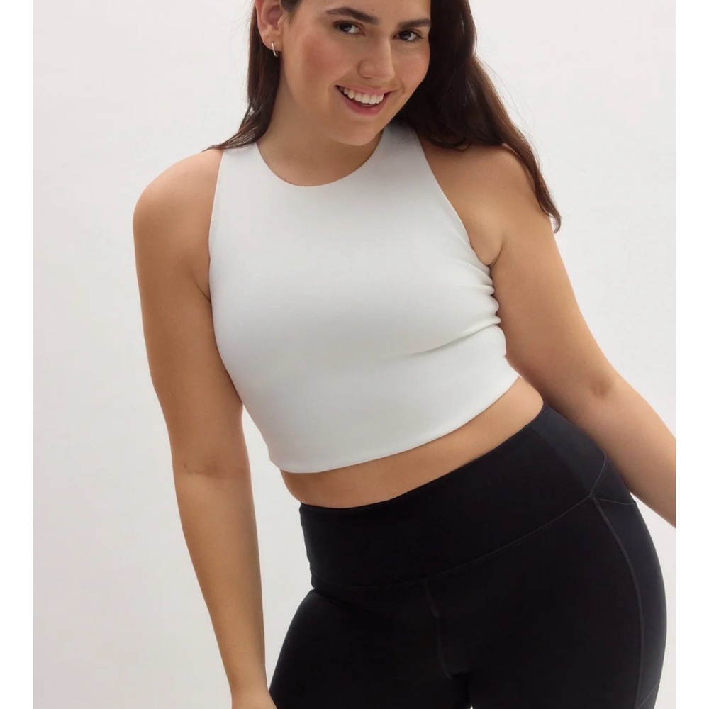 Girlfriend Collective White Dylan Tank Bra